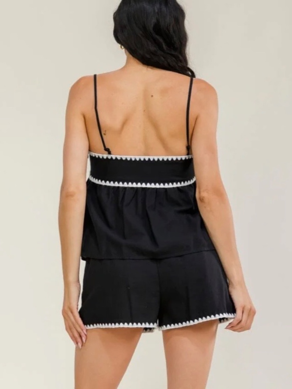 SLEEVELESS TANK TOP WITH ELASTIC WAIST SHORTS CO-ORD SET SIZE MEDIUM - NWOT - Picture 4 of 17